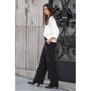 PANTALÓN DE PINZAS NEGRO