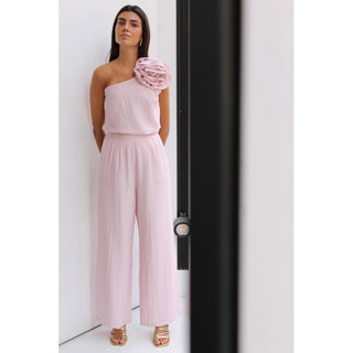 PANTALÓN LINO ROSA