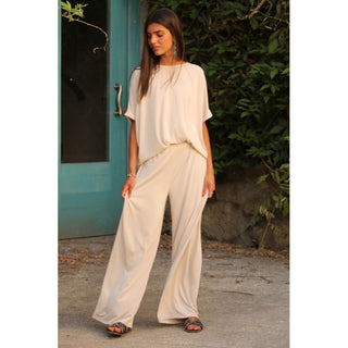 PANTALÓN PUNTO DE SEDA BEIGE