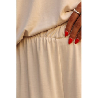 PANTALÓN PUNTO DE SEDA BEIGE