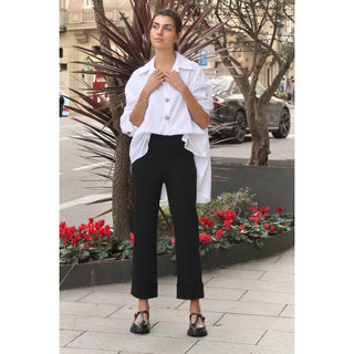 PANTALÓN PUNTO ROMA NEGRO