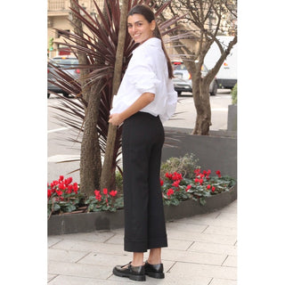 PANTALÓN PUNTO ROMA NEGRO