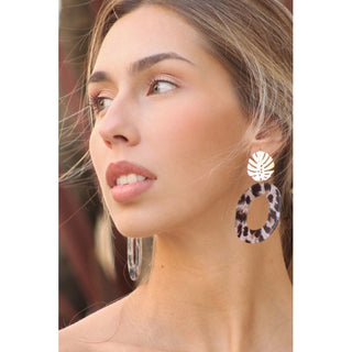 PENDIENTES ANIMAL PRINT