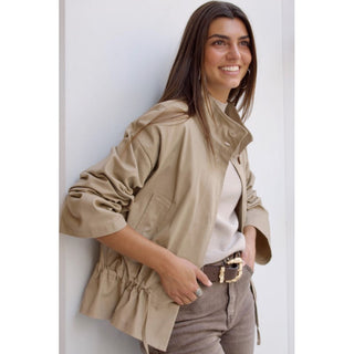 SAHARIANA ALGODÓN CUELLO CHIMENEA