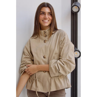 SAHARIANA ALGODÓN CUELLO CHIMENEA