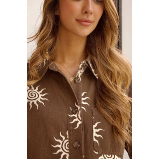 SOBRECAMISA DENIM ESTAMPADA