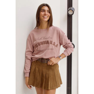 SUDADERA ALGODÓN COLUMBIA ROSA