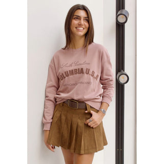 SUDADERA ALGODÓN COLUMBIA ROSA