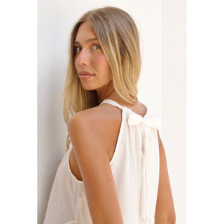 TOP HALTER DE ALGODÓN DETALLE VAINICA