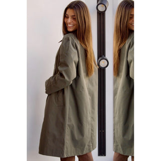 TRENCH CUELLO PANA VERDE