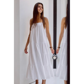 VESTIDO BLANCO LINO TIRANTES