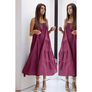 VESTIDO BUGANVILLA LINO TIRANTES