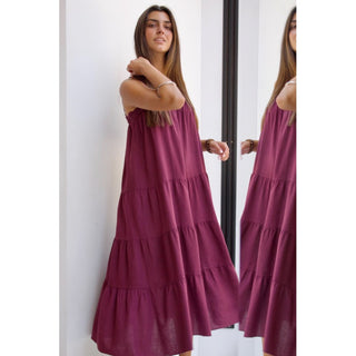 VESTIDO BUGANVILLA LINO TIRANTES