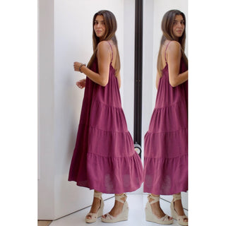 VESTIDO BUGANVILLA LINO TIRANTES