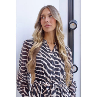 VESTIDO CAMISERO ANIMAL PRINT