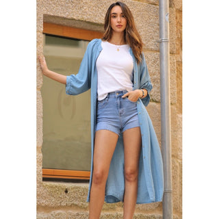 VESTIDO CAMISERO AZUL