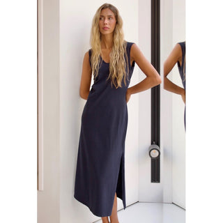 VESTIDO DE ALGODÓN NAVY BLUE