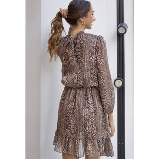 VESTIDO DE GASA ESTAMPADO