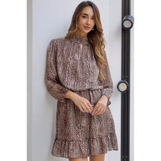 VESTIDO DE GASA ESTAMPADO