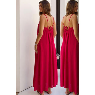VESTIDO FRESA TIRANTES