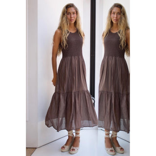 VESTIDO GANCHILLO TEJIDO COMBINADO