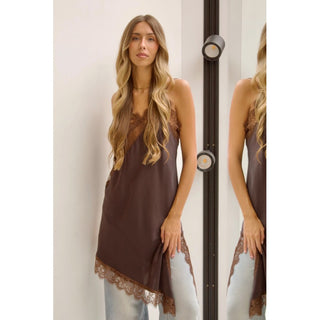 VESTIDO LENCERO BERENJENA